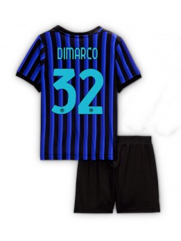 Otroški Nogometna dresi replika Inter Milan Federico Dimarco #32 Domači 2025-26 Kratek rokav (+ hlače)